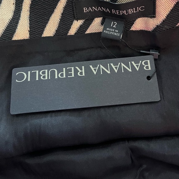 NWT Banana Republic Eclat Brocade Mini Skirt Metallic Gold Zebra - Picture 10 of 12